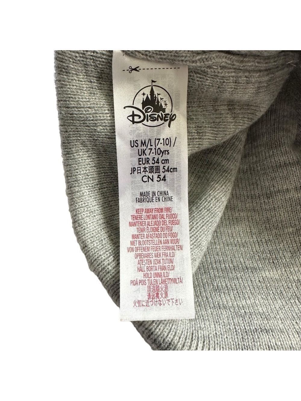 Disney Mickey Ears‎ Gray Knit Hat Kids M/L 7-10 yrs - Picture 4 of 6